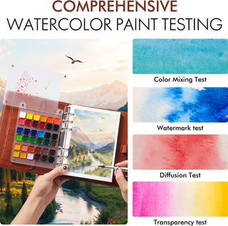 WanderPalette – Ring-Bound Watercolor Travel Set with Cotton Paper