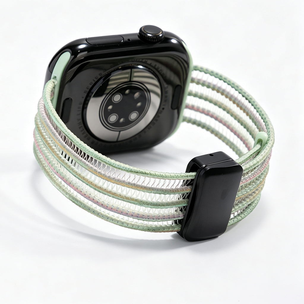 AiryWeave – Breathable Fishnet Silk Band for Apple Watch