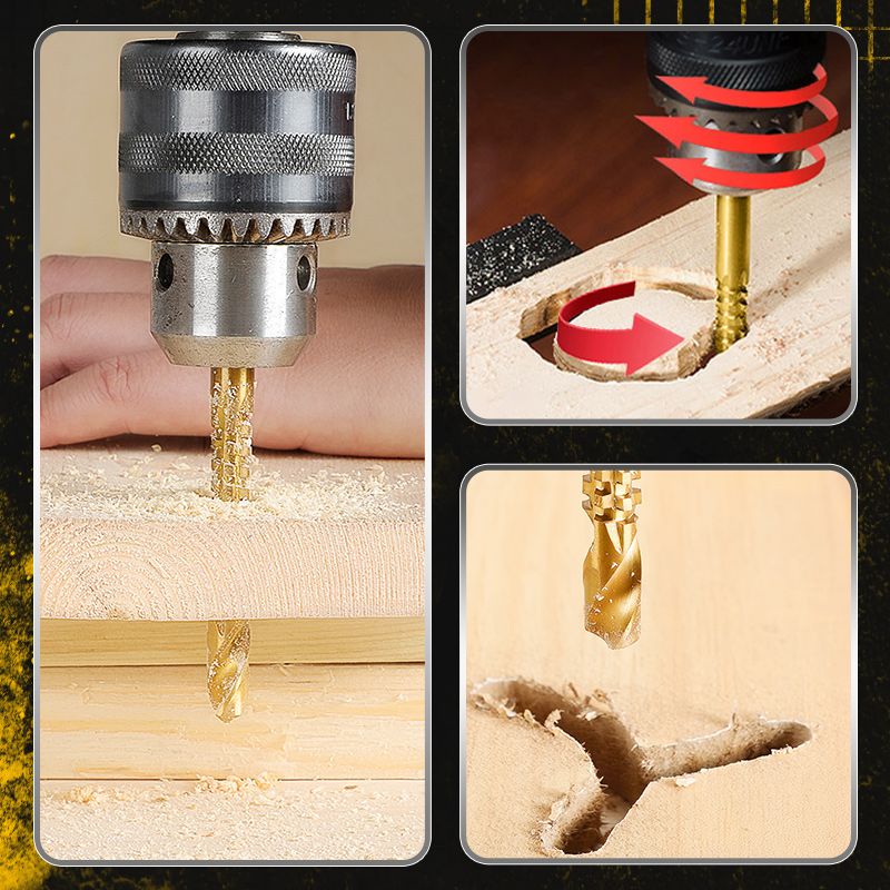 SerraBit – 🔥 ⚡ 6-Piece Titanium Serrated Drill Bit Set