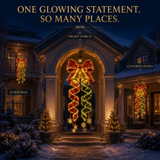 🎄 SpiralGlow – Enchanted Christmas Spiral Hanging Lights for Glowing Holiday Porch Decor