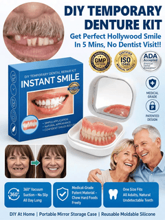 InstantSmile – DIY Temporary Denture Kit with Mirror Storage Case