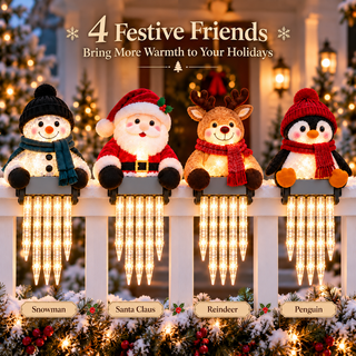 WinterGlow – Christmas Holiday Friends Icicle Railing Lights