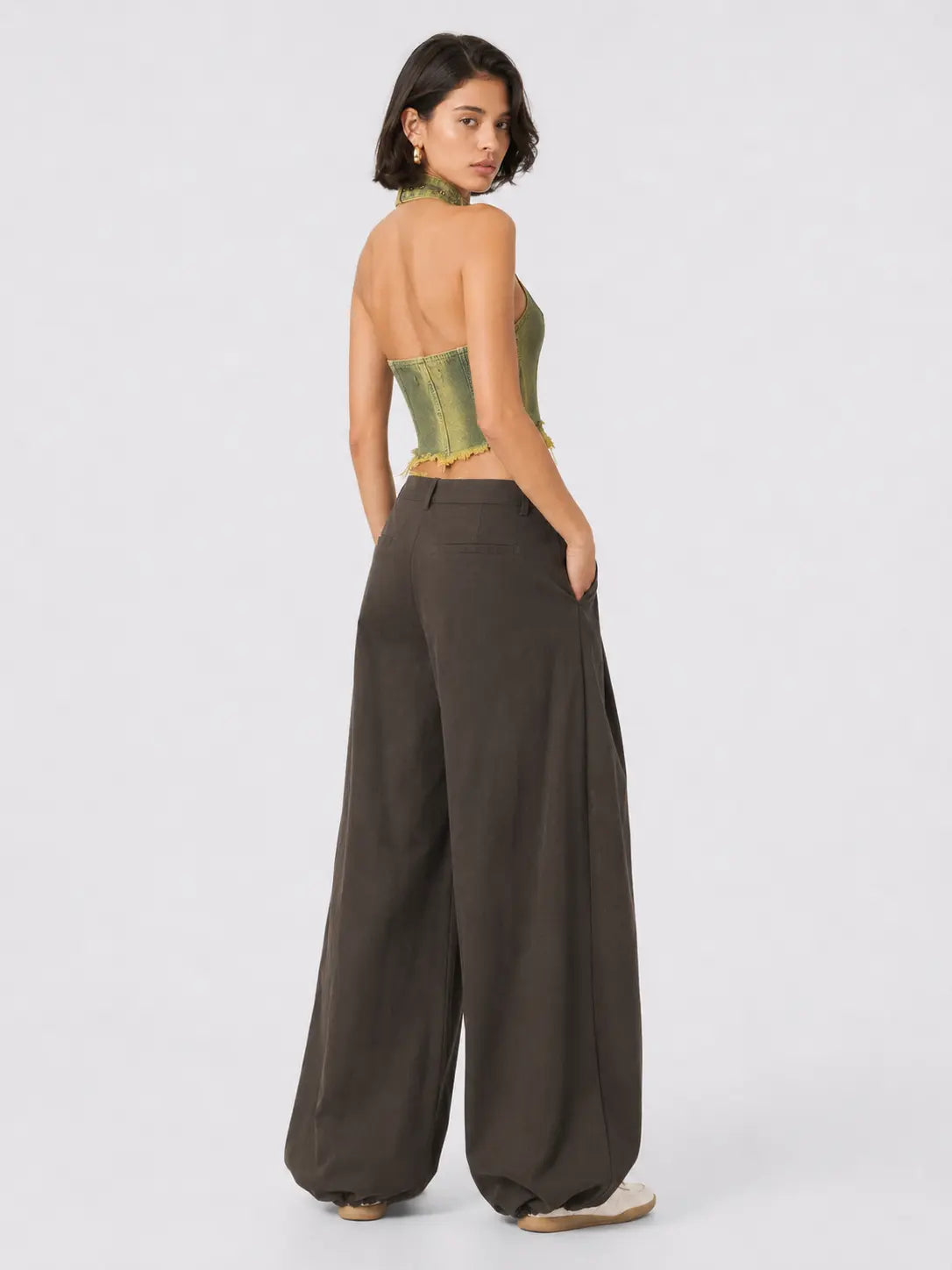 HaloBuckle – Buckle Halter Top & Balloon-Pant Set