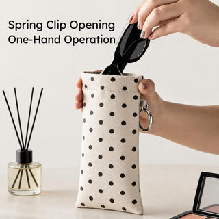 SnapSight – Spring-Open PU Leather Glasses Pouch
