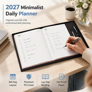DayClarity – 2027 Minimalist Daily Planner Notebook