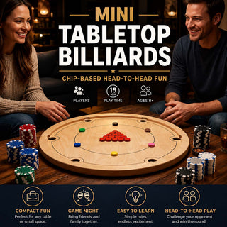 Rotating Mini Billiards Chip Battle Game