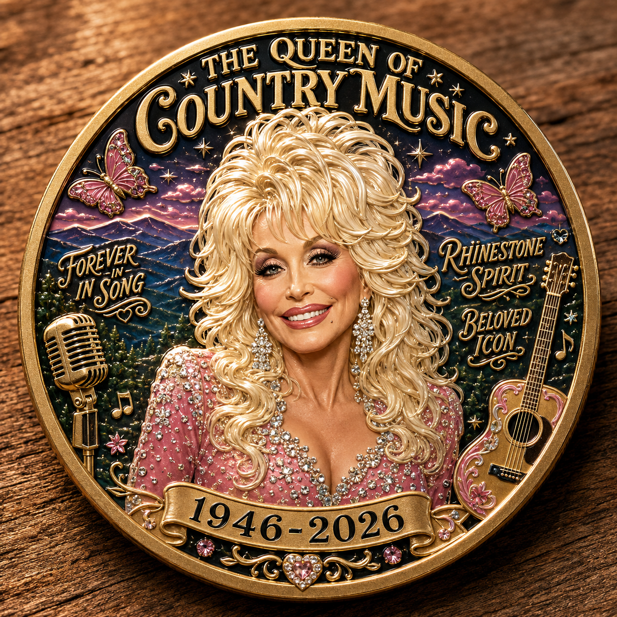 🇺🇸 ForeverInSong – 🎸🦋 Queen of Country Music Memorial Commemorative Coin