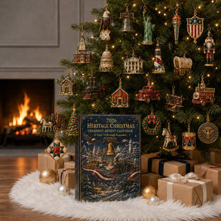 HeritageCountdown – 2026 America 250th Anniversary Christmas Advent Calendar with 24 Decorative Designs