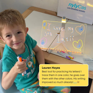 GlowSketch – Light-Up LED Drawing & Note Board with 7 Colour Pens