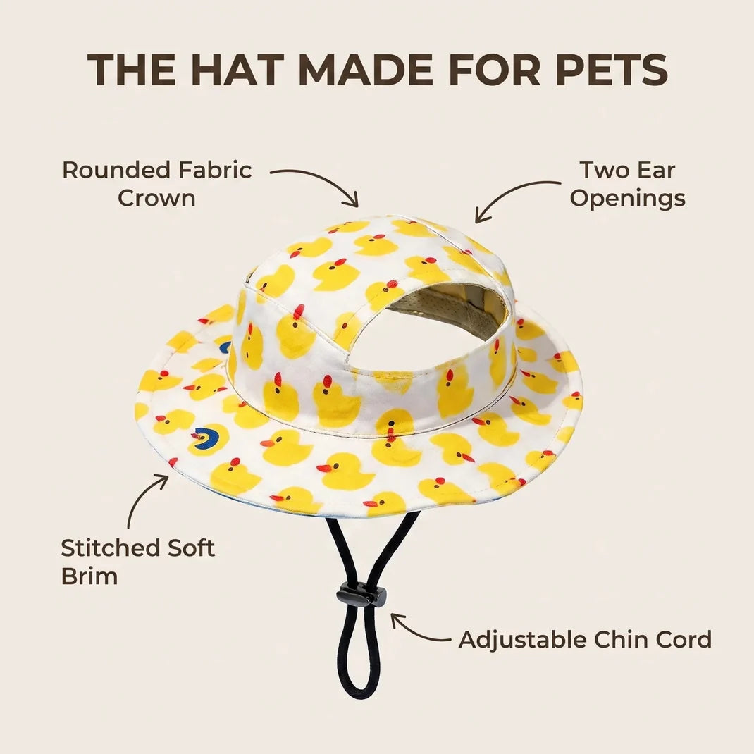 PawShade – Adjustable Wide-Brim Sun Bucket Hat for Dogs & Cats