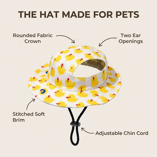 PawShade – Adjustable Wide-Brim Sun Bucket Hat for Dogs & Cats