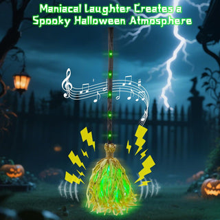 WitchGlow – 🧙‍♀️🧹 Animated Halloween Broom with Light & Sound