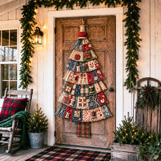 PatchworkWelcome – Beginner-Friendly Oversized DIY Tree Door Hanging Kit