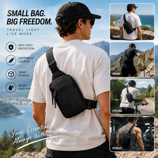 SlingGuard – Anti-Theft Everyday Sling Bag, Lightweight Crossbody Travel Pack