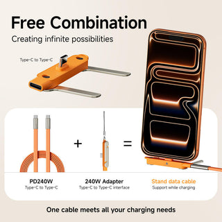 FlexCharge – 240W USB-C Stand Adapter and Cable Options