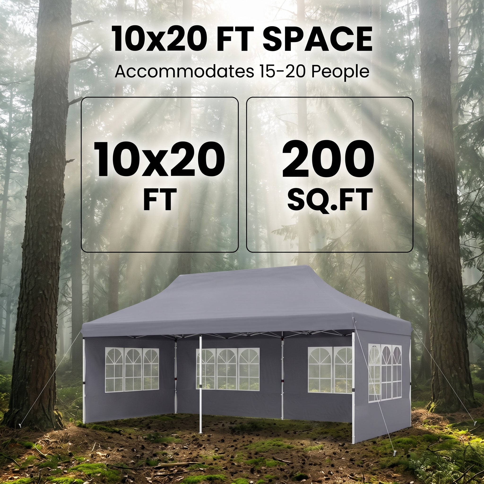 ShadeHaven – Heavy-Duty Pop-Up Canopy Tent with Removable Sidewalls