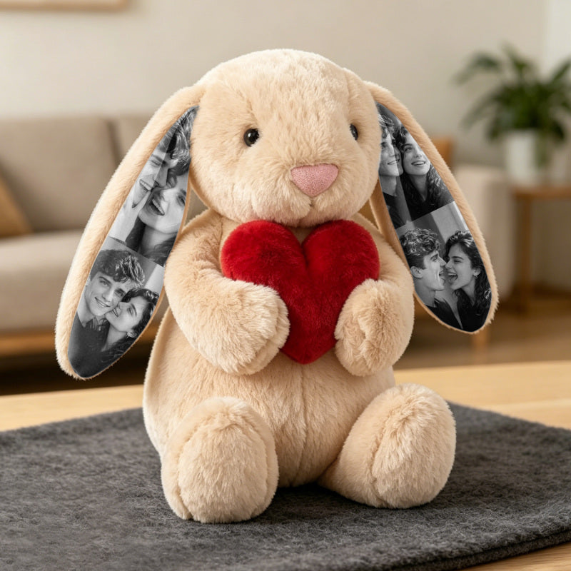 EarMemories – Custom Photo Bunny Plush with Hidden Picture Ears