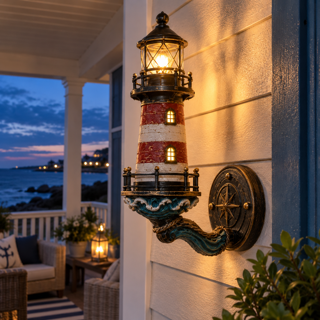 🌊🌊BeaconGlow – Vintage Coastal Lighthouse Wall Light
