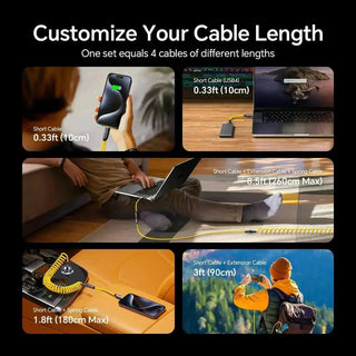 CableForge – Modular 240W USB4 Charging Cable Set with 40Gbps & 8K Display