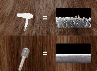 TYMO AIRBEAM CHAMPAGNE hair brush dryer with less heat damage