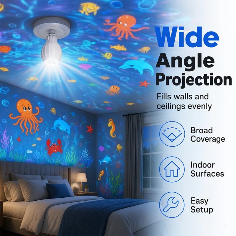 FestiveSpin – 🎄🎅💡 Rotating Christmas Projector Bulb