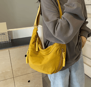 CrescentCarry – 🏆👜 Women's Plain-Color Nylon Crossbody Hobo Bag