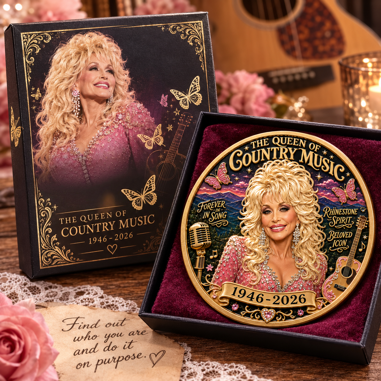 🇺🇸 ForeverInSong – 🎸🦋 Queen of Country Music Memorial Commemorative Coin