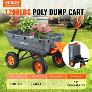 HaulMate – Heavy-Duty Poly Garden Dump Cart