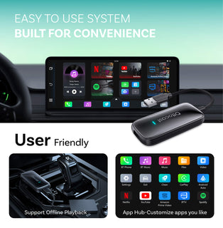 StreamDash – Play2Video Ultra Car Streaming Box with Wireless CarPlay & Android Auto
