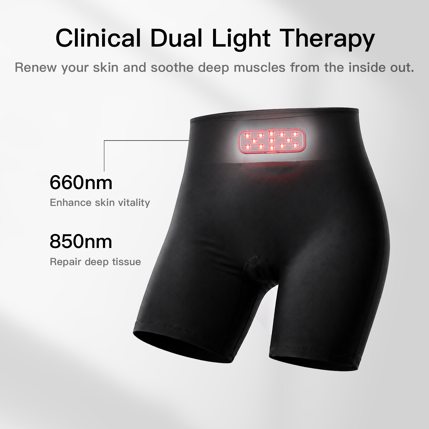 SculptZone – Wireless 4-Zone EMS & Red Light Toning Shorts