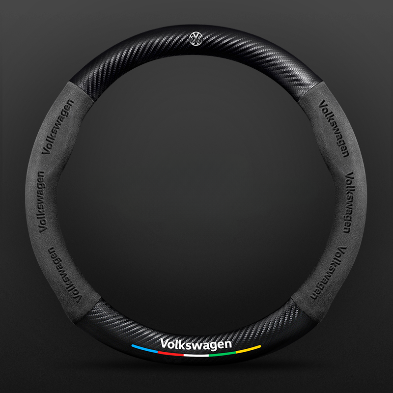 SuedeGrip – Carbon Fiber Suede Steering Wheel Cover, Anti-Slip & Wear-Resistant