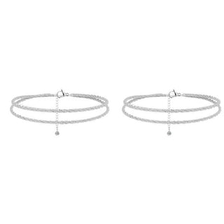 SparkleStep – Minimalist Layered Shiny Anklet for Women