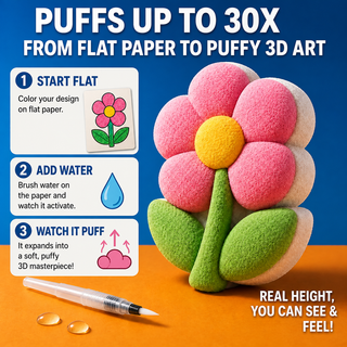 PuffMagic – ✨3D Puff-Effect Textured Craft Paper ✈️