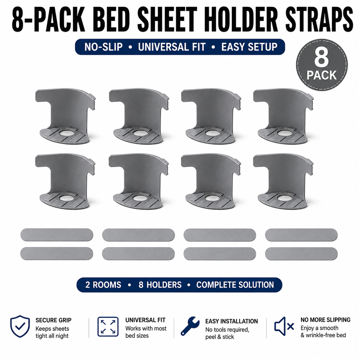 SheetLock – Locking Fitted Sheet Corner Holders