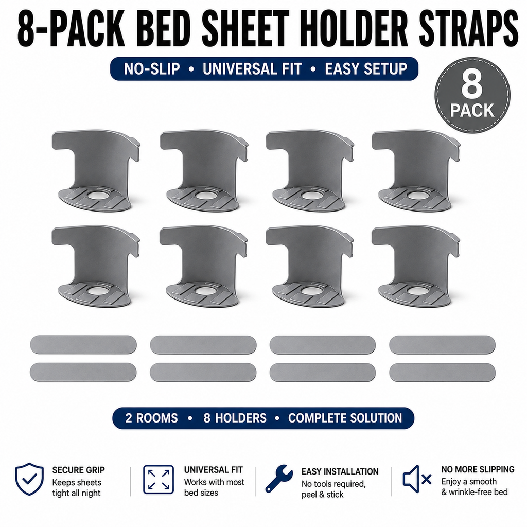SheetLock – Locking Fitted Sheet Corner Holders