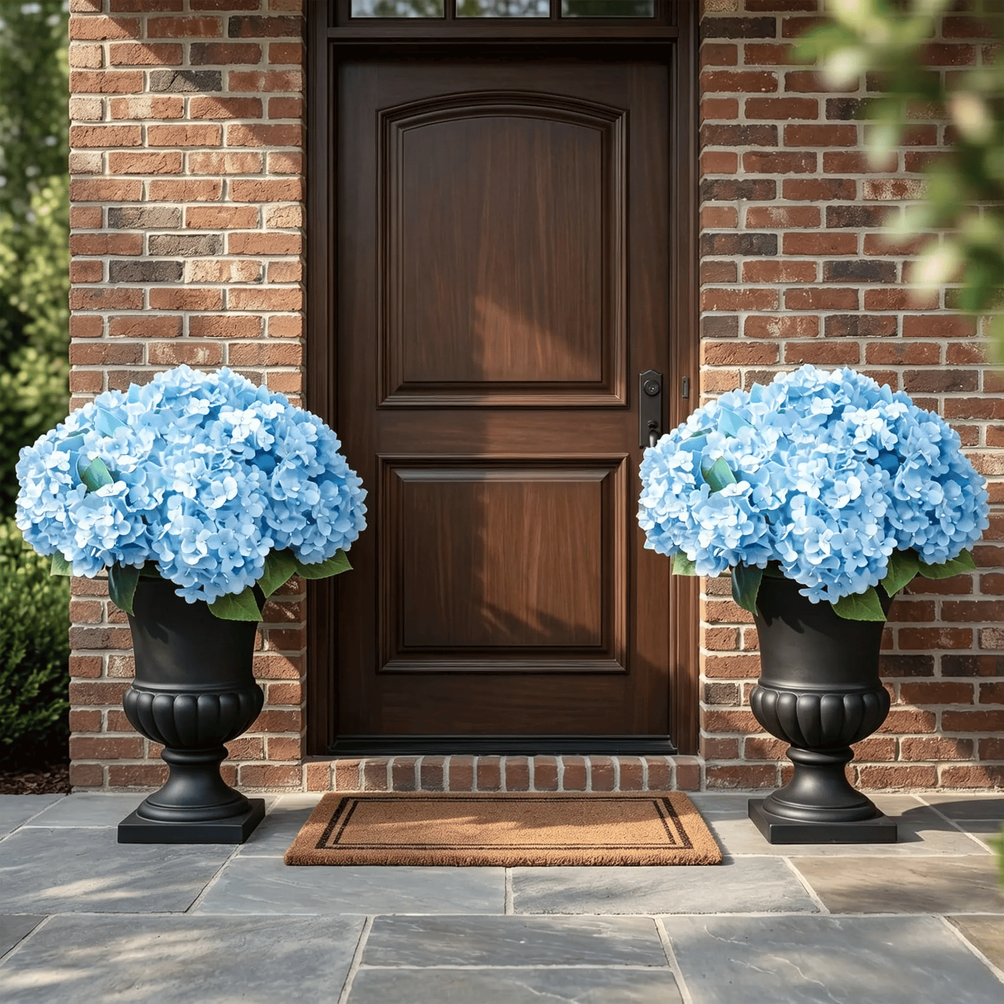 PorchBloom – 🔥🔥 Artificial Outdoor Hydrangea Flowers, UV-Resistant, Waterproof & Windproof