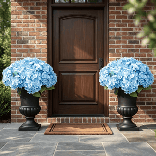 PorchBloom – 🔥🔥 Artificial Outdoor Hydrangea Flowers, UV-Resistant, Waterproof & Windproof