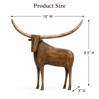 LonghornLore – Vintage Folk Art Longhorn Bull Sculpture