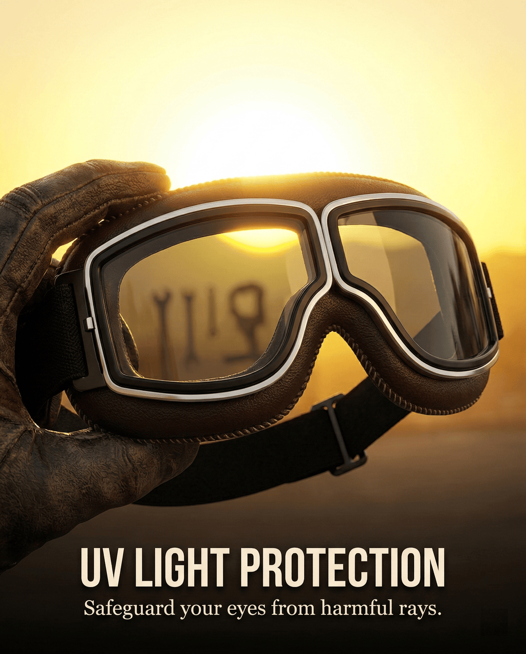 🔥 RetroRide – OTG Vintage Motorcycle Goggles (Fits Over Glasses)