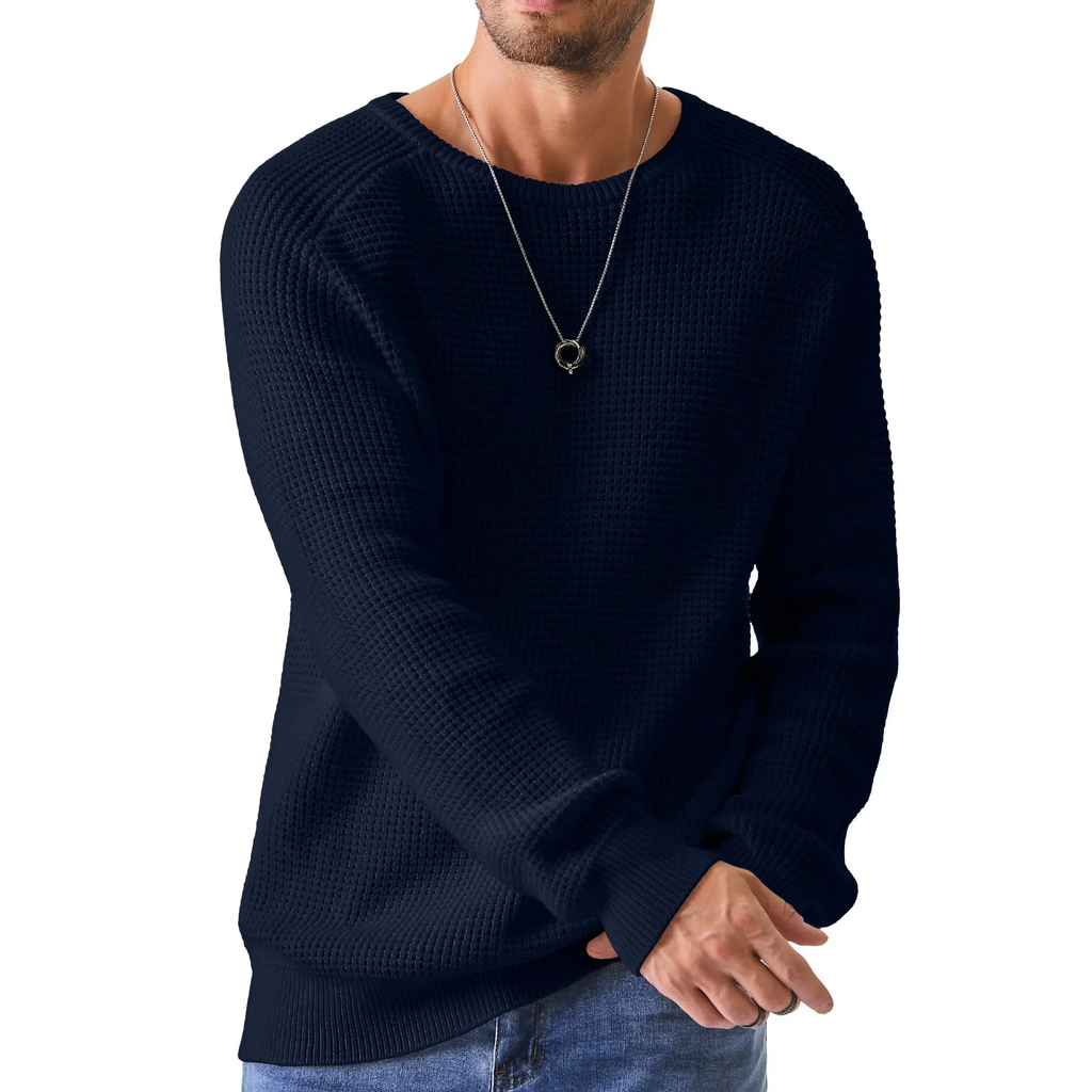 WaffleEase – Men’s Classic Crewneck Sweater