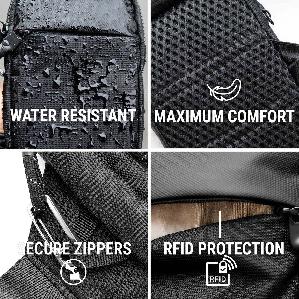 SlingGuard – Anti-Theft Everyday Sling Bag, Lightweight Crossbody Travel Pack