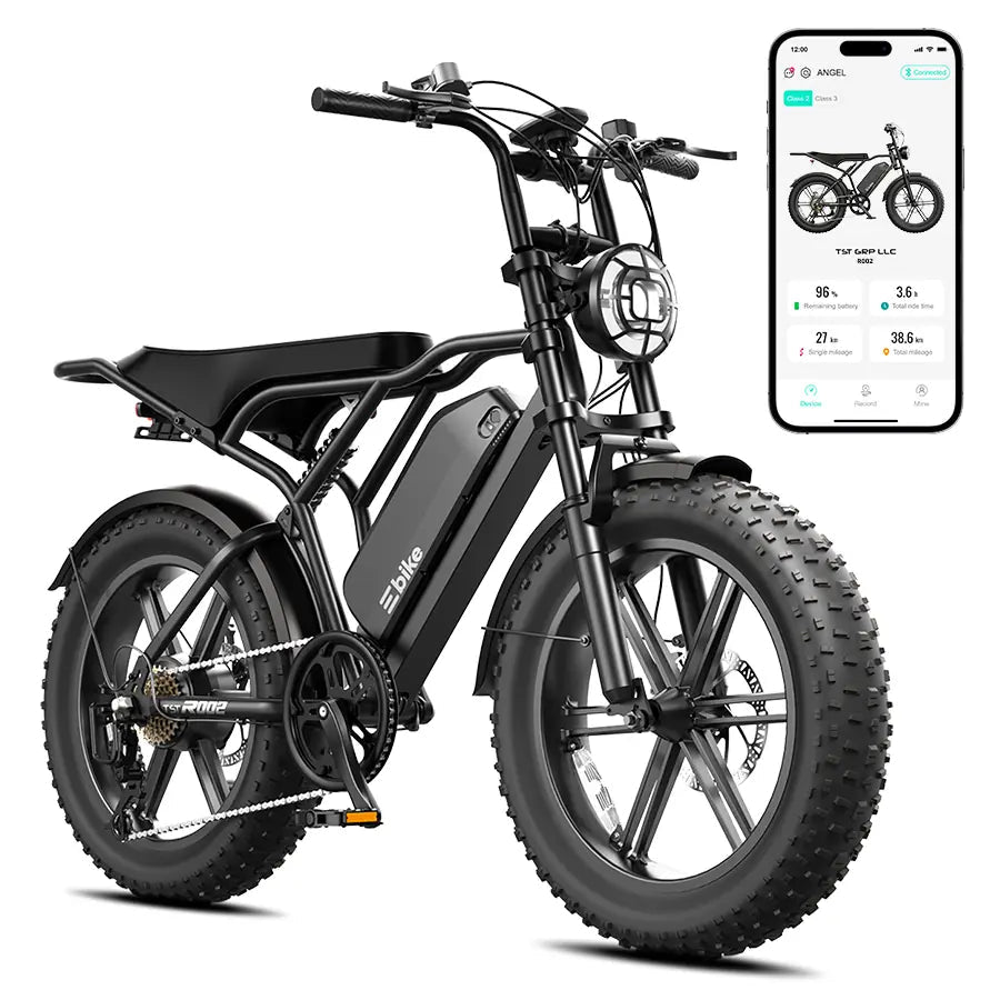 TrailThunder – 1500W Full-Suspension Moped-Style Electric Bike with 20" Fat Tires