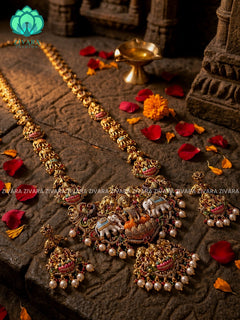 LakshmiGrace – Temple-Style Lakshmi Necklace & Earring Set