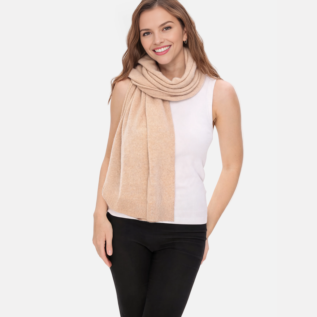 CozyDrape – 100% Merino Wool Wrap with Built-In Sleeve Openings