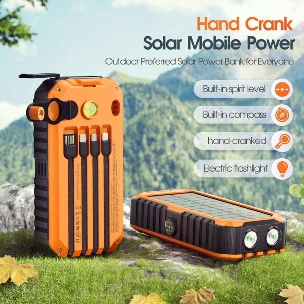 SolarPeak – Solar & Hand-Crank Emergency Power Bank