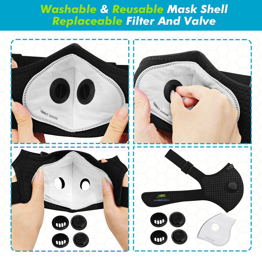 AirShield Pro – BASE CAMP® N Pro Reusable FFP3 Dust Mask Combo Kit
