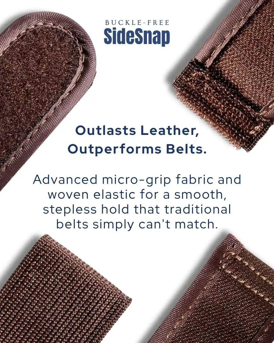 SideSnap – Buckle-Free Elastic Side Belts, Sold in Pairs