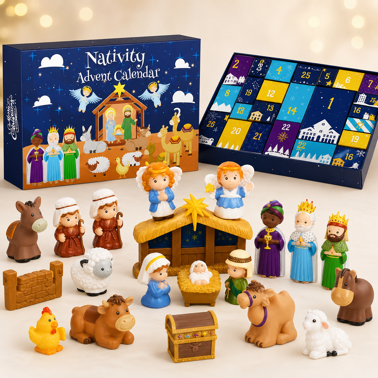 NativityNest – 25-Piece Nativity Advent Calendar for Kids
