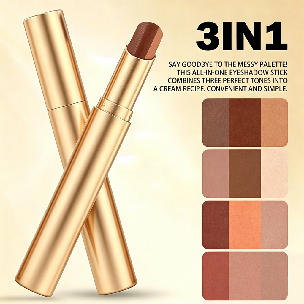 ✨ TrioGlow – 3-in-1 Waterproof Long-Wear Eyeshadow Stick
