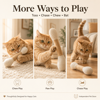 FeltSwab – Double-Ended Wool Cat Toy